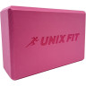 Блок для йоги и фитнеса UNIX FIT (200 г) 23 х 15 х 7 см, 1 шт, розовый YBU200GPK
